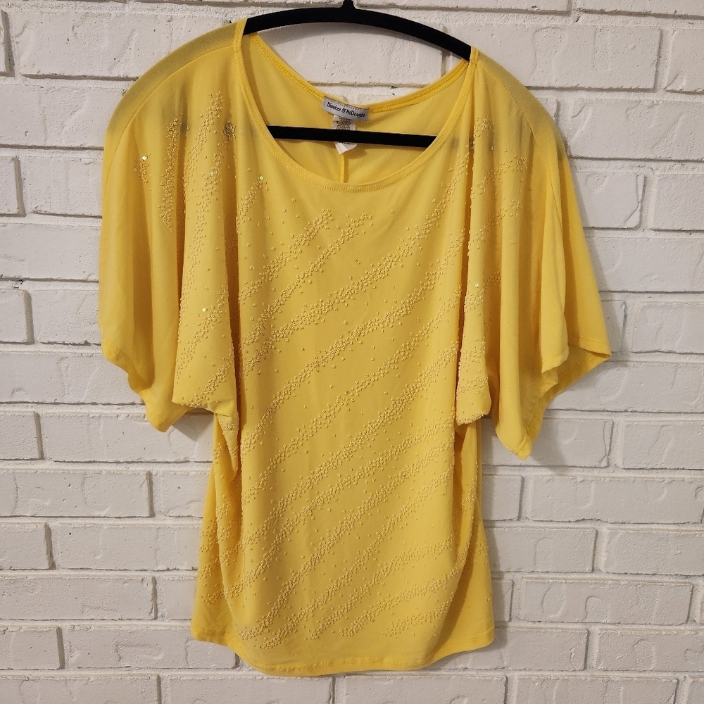 Vintage Bleeker & McDougal Yellow Women's Top XL
